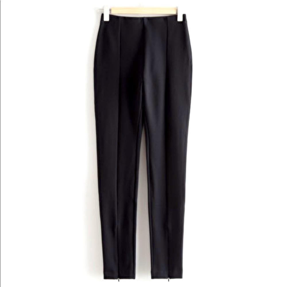Zip-Cuff Cotton Leggings